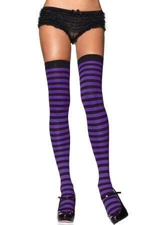 Leg Avenue Nylon Striped Stockings Hosiery 4 Leg Avenue Nylon Striped Stockings Hosiery
