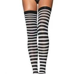 Leg Avenue Nylon Striped Stockings Hosiery