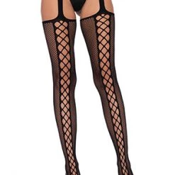 Leg Avenue Dual Net Garter Stockings
