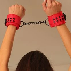 Velvet Kitten Red Faux Leather Wrist Restraints Trending Sellers