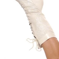 Elllie Rebecca White Boot With Lace Shoes & Boots 3 Elllie Rebecca White Boot With Lace Shoes & Boots