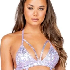 Roma Costume Lavender Strappy Triangle Top