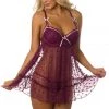 Velvet Kitten Sexy Fever Wine Babydoll Lingerie For Women Clearance