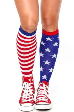 Leg Avenue Stars And Stripes Knee High Socks 1 Leg Avenue Stars And Stripes Knee High Socks