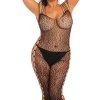 Rene Rofe Plus Animal Crotchless Bodystocking Plus Siz Bodystockings