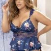 Espiral Plus Size Two-Piece Floral Print Pajama Set