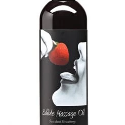 Eldorado Accessories Earthly Body Hemp Edible Massage Oil - 8 Oz Strawberry