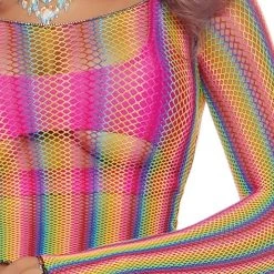 Leg Avenue New Items Sunny Daze Rainbow Fishnet Crop Top 8 Leg Avenue New Items Sunny Daze Rainbow Fishnet Crop Top