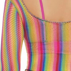 Leg Avenue New Items Sunny Daze Rainbow Fishnet Crop Top 9 Leg Avenue New Items Sunny Daze Rainbow Fishnet Crop Top