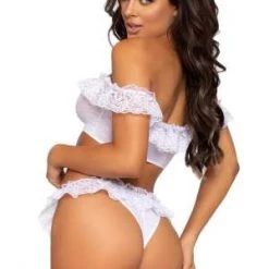 Leg Avenue Trending Sellers Lace Ruffle Lingerie Set