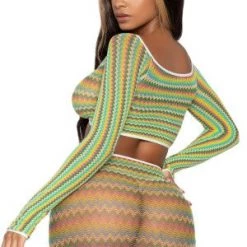 Leg Avenue Summer Romance Net Top & Skirt Set