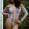 Yelete Live For Tonight Rainbow Bodysuit Teddy