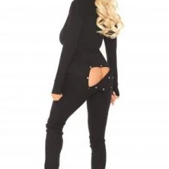 Leg Avenue Black Long John Onesie Trending Sellers