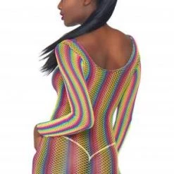 Leg Avenue Rainbow Fishnet Mini Dress