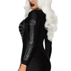 Leg Avenue Costumes Rhinestone Skeleton Black Dress