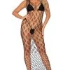 Leg Avenue All Twisted Up Net Maxi Dress