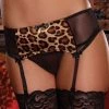 Dreamgirl Garters Satin Leopard Garter Belt