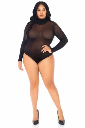 Leg Avenue Plus Size Plus Long Sleeved Snap Crotch Bodysuit 4 Leg Avenue Plus Size Plus Long Sleeved Snap Crotch Bodysuit