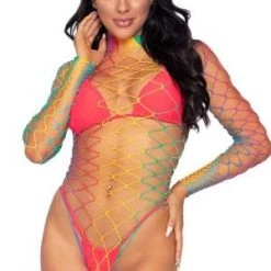 Leg Avenue High Neck Fishnet Bodysuit