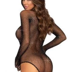 Leg Avenue Rhinestone Gloved Fishnet Bodysuit