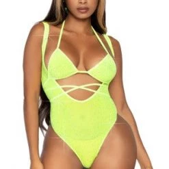 Leg Avenue Can't Get Enough Rhinestone Bodysuit Set