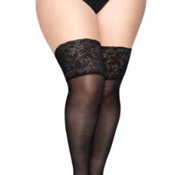 Leg Avenue Plus Size Hosiery Plus Stay Up Thigh Hi