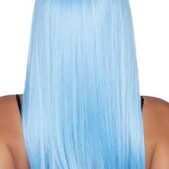 Leg Avenue Straight Blue Wig With Bangs Wigs