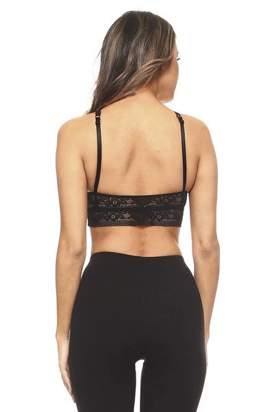 Yelete Black Sheer Lace Caged Bralette New Items 3 Yelete Black Sheer Lace Caged Bralette New Items