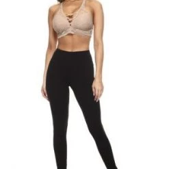 Yelete Nude Sheer Lace Caged Bralette