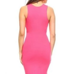 Yelete Crew Neckline Body-Con Dress New Items