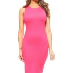 Yelete Crew Neckline Body-Con Dress New Items