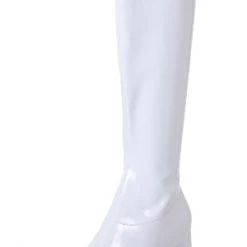 Ellie Shoes GoGo White Patent Boots