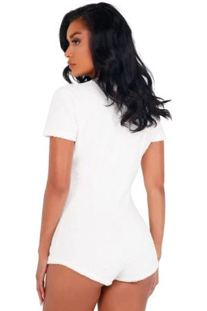 Roma Costume Cozy And Comfy Fuzzy Romper With Snap Closure. 2 Roma Costume Cozy And Comfy Fuzzy Romper With Snap Closure.