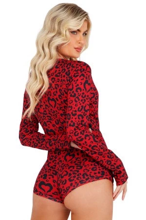 Roma Costume Clearance Cozy And Comfy Heart Shaped Leopard Romper 2 Roma Costume Clearance Cozy And Comfy Heart Shaped Leopard Romper