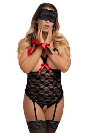 Magic Silk Lights Out Teddy Set Crotchless 2 Magic Silk Lights Out Teddy Set Crotchless