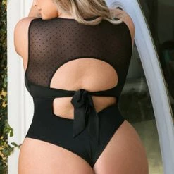 Fantasy Lingerie Plus High Neck Bodysuit Teddy