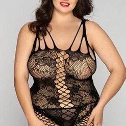 Velvet Kitten Queen Ultra Sexy Lace And Fishnet Bodystocking