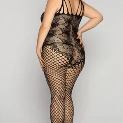 Velvet Kitten Queen Ultra Sexy Lace And Fishnet Bodystocking