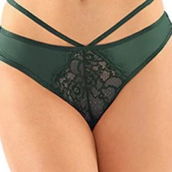 Fantasy Lingerie Green Microfiber And Lace Thong Trending Sellers