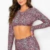 Yelete Trending Sellers Casual Days Pink Leopard Print Crop Top