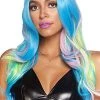 Leg Avenue Wigs Long Blue Multi-Color Wig