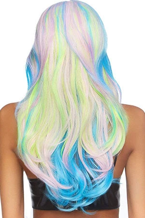 Leg Avenue Wigs Long Blue Multi-Color Wig 2 Leg Avenue Wigs Long Blue Multi-Color Wig