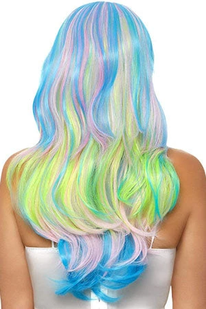 Leg Avenue Wigs Long Blue Multi-Color Wig 4 Leg Avenue Wigs Long Blue Multi-Color Wig