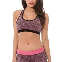 Velvet Kitten Black & Pink Sports Bra Clearance
