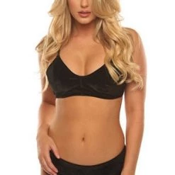 Velvet Kitten Black Velvet Kiss Bra Set Clearance