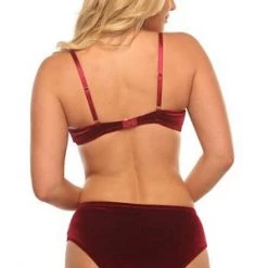 Velvet Kitten Wine Velvet Kiss Bra Set