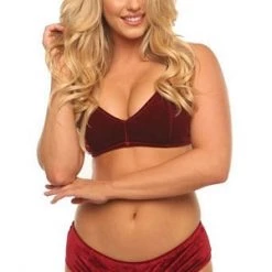 Velvet Kitten Wine Velvet Kiss Bra Set