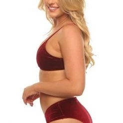 Velvet Kitten Wine Velvet Kiss Bra Set