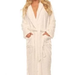 Velvet Kitten Cozy Long White Robe