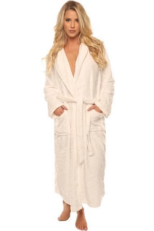 Velvet Kitten Cozy Long White Robe 1 Velvet Kitten Cozy Long White Robe